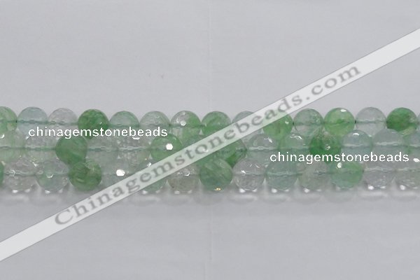 CCY616 15.5 inches 16mm faceted round green cherry quartz beads