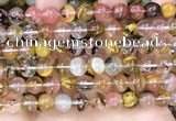 CCY643 15.5 inches 10mm round volcano cherry quartz beads