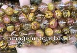 CCY645 15.5 inches 14mm round volcano cherry quartz beads