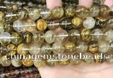 CCY649 15.5 inches 12mm round volcano cherry quartz beads