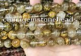 CCY650 15.5 inches 14mm round volcano cherry quartz beads