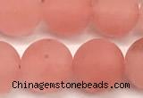 CCY673 15 inches 10mm round matte cherry quartz beads