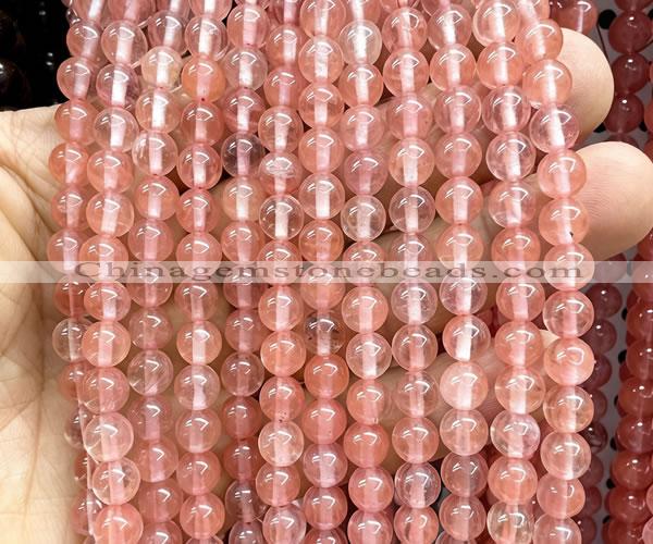CCY681 15 inches 6mm round cherry quartz beads wholesale