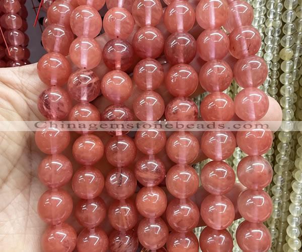 CCY684 15 inches 12mm round cherry quartz beads wholesale