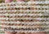 CCY701 15 inches 6mm round yellow watermelon beads