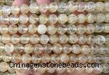 CCY702 15 inches 8mm round yellow watermelon beads