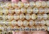 CCY704 15 inches 12mm round yellow watermelon beads