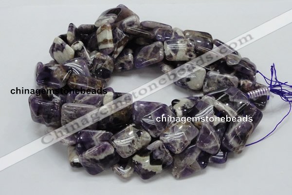 CDA06 15.5 inches 18*25mm rectangle dogtooth amethyst quartz beads