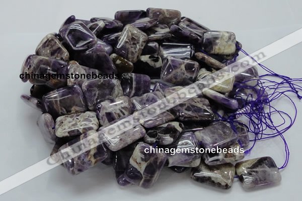 CDA07 15.5 inches 22*30mm rectangle dogtooth amethyst quartz beads