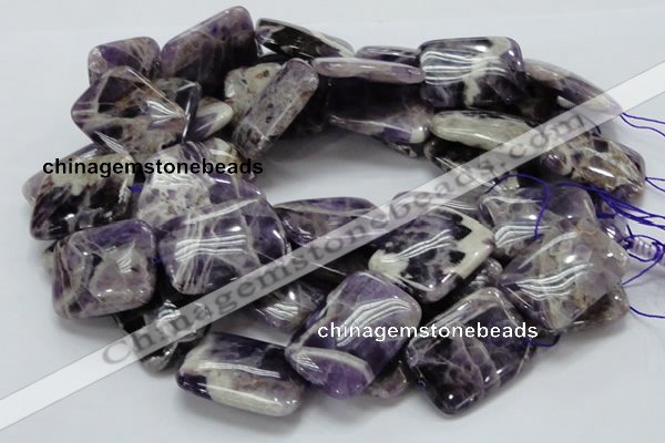 CDA08 15.5 inches 25*35mm rectangle dogtooth amethyst quartz beads