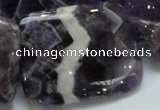 CDA09 15.5 inches 30*40mm rectangle dogtooth amethyst quartz beads