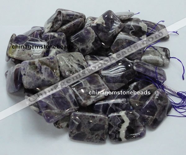 CDA09 15.5 inches 30*40mm rectangle dogtooth amethyst quartz beads