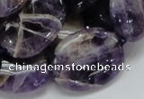 CDA10 15.5 inches 22*30mm oval dogtooth amethyst quartz beads