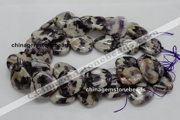 CDA15 15.5 inches 30*30mm triangle dogtooth amethyst quartz beads