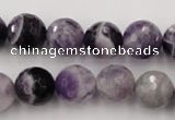 CDA154 15.5 inches 12mm faceted round dogtooth amethyst beads