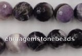 CDA155 15.5 inches 14mm faceted round dogtooth amethyst beads