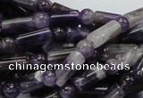 CDA17 15.5 inches 6*12mm column & round dogtooth amethyst beads