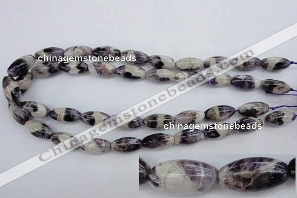 CDA25 15.5 inches 10*20mm rice dogtooth amethyst beads