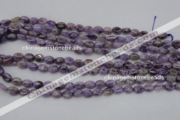 CDA300 15.5 inches 7*8mm oval dyed dogtooth amethyst beads