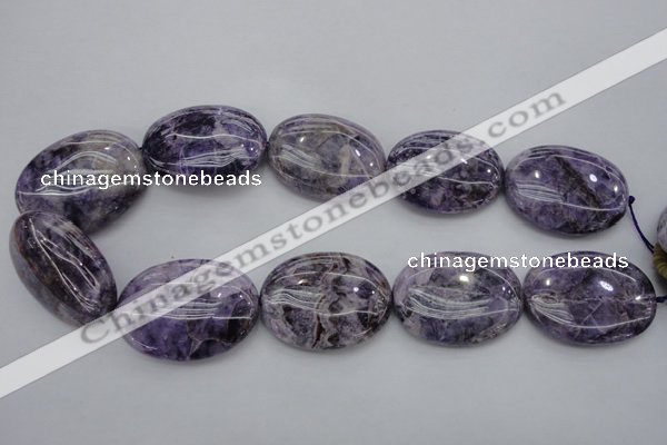 CDA304 15.5 inches 30*40mm oval dyed dogtooth amethyst beads