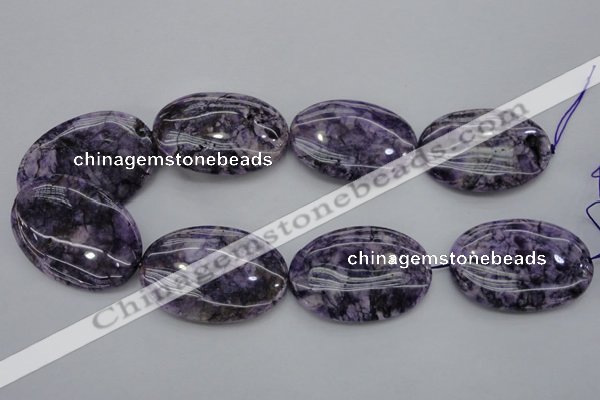 CDA305 15.5 inches 35*50mm oval dyed dogtooth amethyst beads