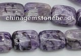 CDA310 15.5 inches 13*18mm rectangle dyed dogtooth amethyst beads