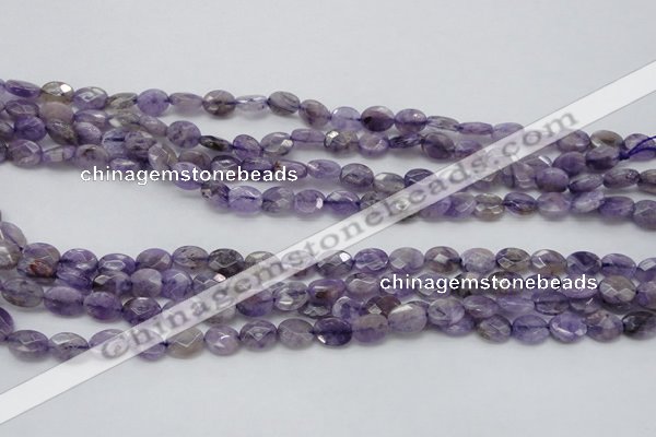 CDA322 15.5 inches 7*9mm faceted oval dyed dogtooth amethyst beads