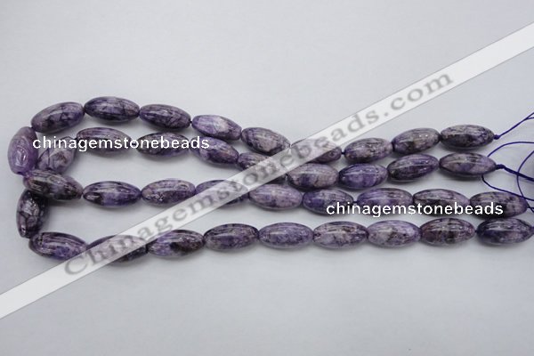 CDA330 15.5 inches 10*20mm rice dyed dogtooth amethyst beads