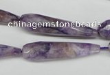 CDA342 15.5 inches 10*40mm faceted teardrop dyed dogtooth amethyst beads