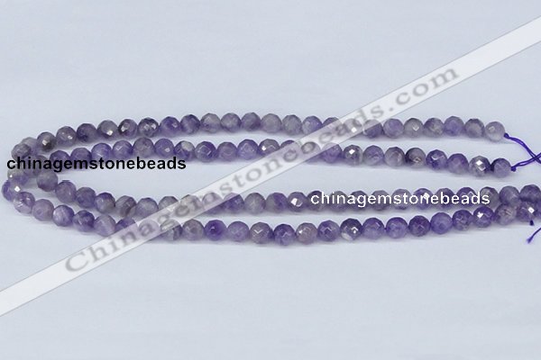 CDA59 15.5 inches 8mm faceted round dogtooth amethyst beads