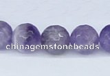 CDA62 15.5 inches 14mm faceted round dogtooth amethyst beads