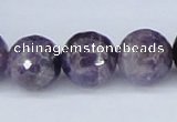 CDA63 15.5 inches 16mm faceted round dogtooth amethyst beads