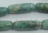 CDB09 15.5 inches 10*30mm cylinder natural new dragon blood jasper beads