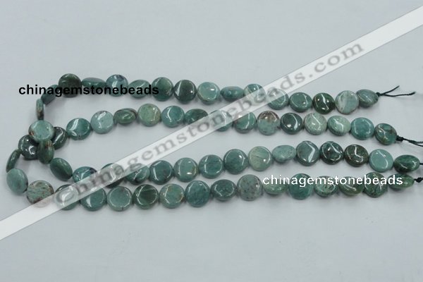 CDB16 15.5 inches 12mm flat round natural new dragon blood jasper beads