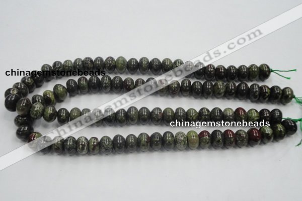 CDB202 15.5 inches 8*12mm rondelle natural dragon blood jasper beads