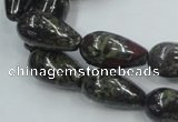 CDB203 15.5 inches 10*20mm teardrop natural dragon blood jasper beads