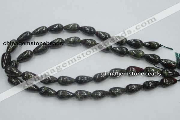 CDB203 15.5 inches 10*20mm teardrop natural dragon blood jasper beads