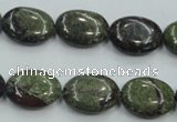 CDB211 15.5 inches 12*16mm oval natural dragon blood jasper beads