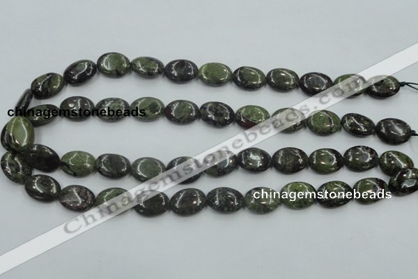 CDB211 15.5 inches 12*16mm oval natural dragon blood jasper beads
