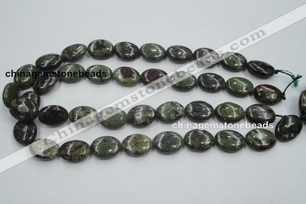 CDB212 15.5 inches 15*20mm oval natural dragon blood jasper beads