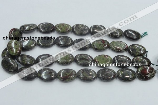 CDB213 15.5 inches 18*25mm oval natural dragon blood jasper beads