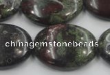 CDB214 15.5 inches 22*30mm oval natural dragon blood jasper beads