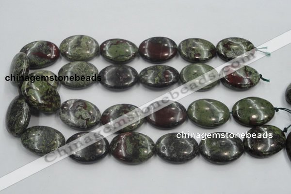 CDB214 15.5 inches 22*30mm oval natural dragon blood jasper beads