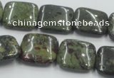 CDB221 15.5 inches 20*20mm square natural dragon blood jasper beads