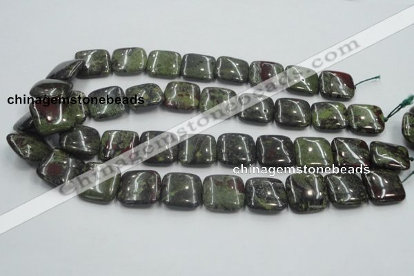 CDB221 15.5 inches 20*20mm square natural dragon blood jasper beads