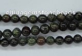 CDB228 15.5 inches 6mm round natural dragon blood jasper beads