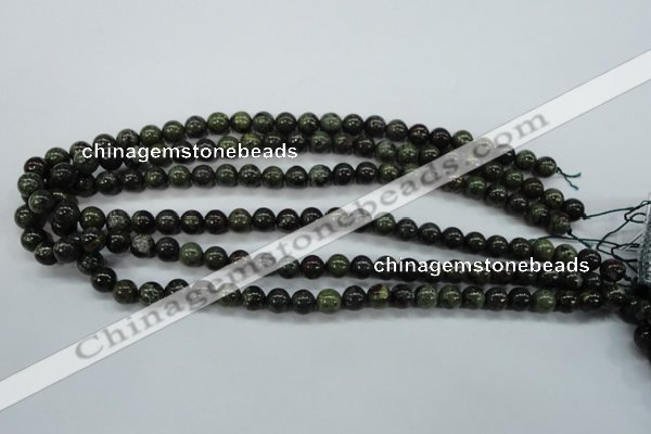 CDB229 15.5 inches 8mm round natural dragon blood jasper beads