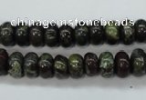 CDB234 15.5 inches 6*10mm rondelle natural dragon blood jasper beads