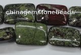 CDB244 15.5 inches 18*25mm rectangle natural dragon blood jasper beads