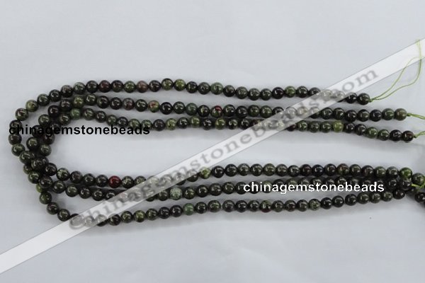 CDB251 15.5 inches 8mm round natural dragon blood jasper beads